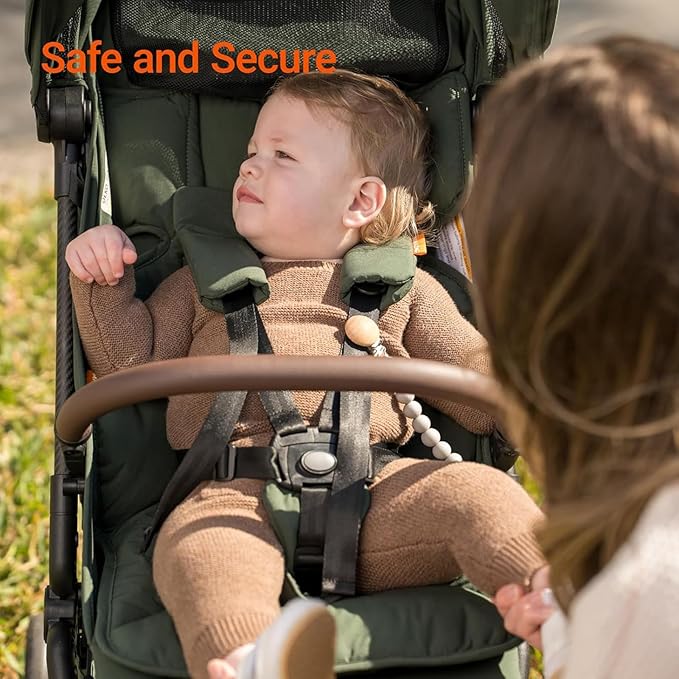 MAMAZING Ultra Air Lightweight Baby Travel Stroller with Carbon Fiber Frame, Compact & Airplane-Friendly, One-Handed Fold, 11.6 lbs, Perfect for Toddlers, Organizer & Cushion Included, Green