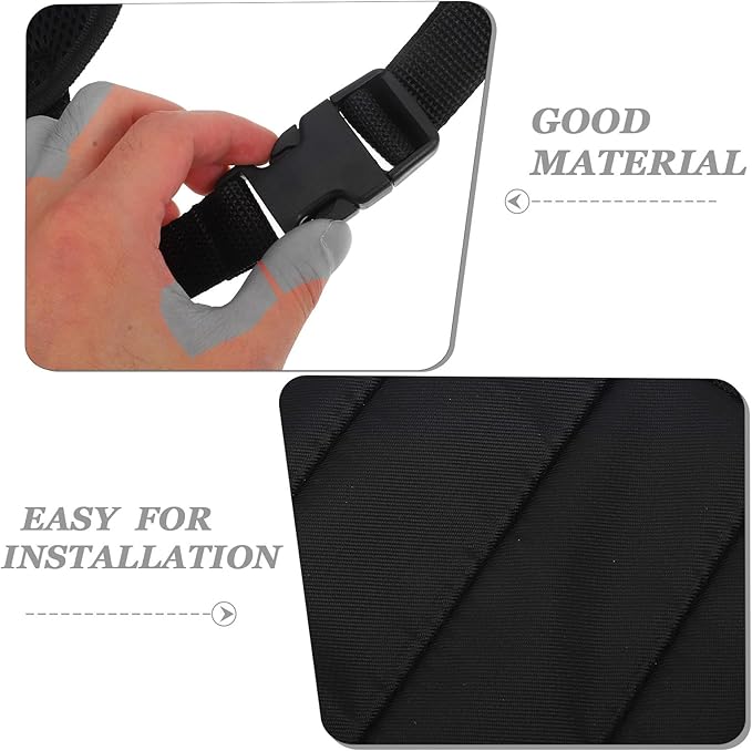 Amosfun Airplane Foot Hammock Desk Foot Rest Portable Leg Rest for Travel and Office Use Black with Storage Bag for Long Flights and Home