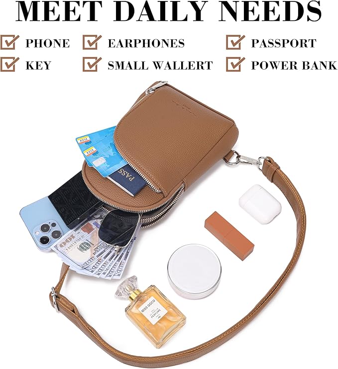 Haytijoe RFID Anti-Theft Sling Bag for Women, Small Crossbody Travel Purse with Locking Zippers, Lightweight Everyday Bag
