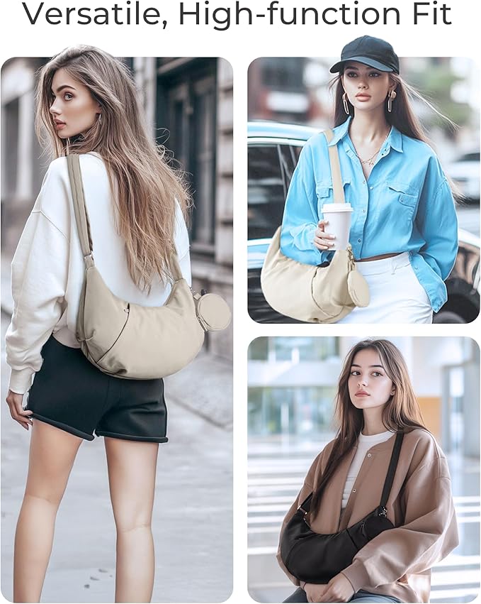 BAGSMART Lightweight Crossbody Bags for Women, Quilted Puffer Shoulder HandBags with Adjustable Strap for Travel