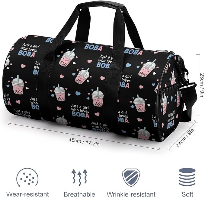 Gym Sports Duffle Bag Just A Girl Who Loves Weekender Carry on Beach Yoga Overnight Luggage Bag Travel Training Workout Bags