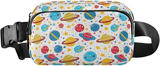 Kawaii Planets Universe Fanny Pack for Women Men Water Resistant Fashion Waist Packs with Adjustable Strap Belt Bag for Travel Workout Jogging Hiking 21219304