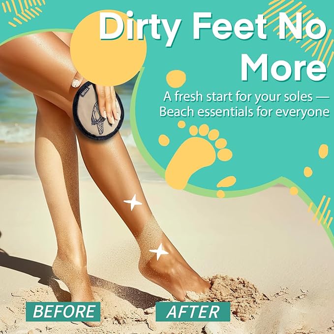 MNZZ Beach Sand Remover Bag Sand Eraser Quick Dry Pouch for Travel Pool Picnic Blanket Chair Cover Umbrella Tent Shell Toy Shovel Canopy Shade Hat Holder Clip Outdoor Accessories