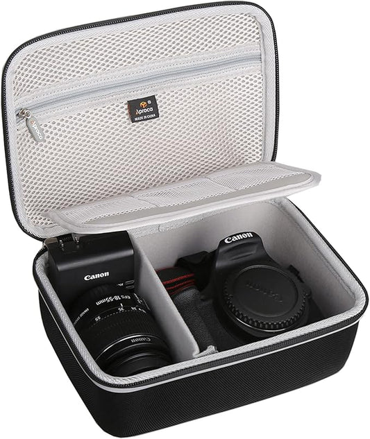 Aproca Case Compatible with Canon EOS Rebel T7, R50, R6 Mark II, R100, R50 V, R8, T6, R10, SL3, R5 Mark II, 5D Mark IV, R7, 90D, R5, T100 Camera, Portable Bag for Accessories (Case Only)