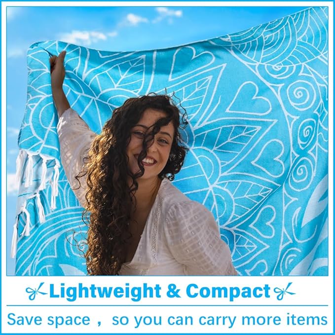 Oversized Turkish Beach Towel Blanket XXL Cotton Sandproof Towels Boho Woven Extra Large Big Sand Free Giant Throw Blankets Huge Quilt XL Picnic Camping Necessities Cloud for Adult Gifts