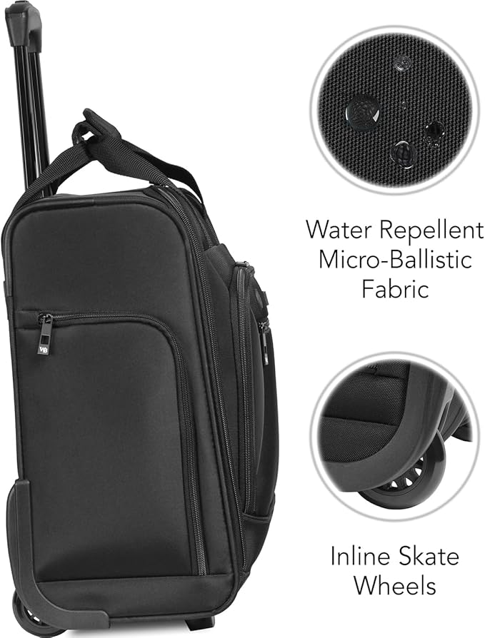 WallyBags Solutions 16” Underseat Bag with Padded Laptop and Electronics Pockets
