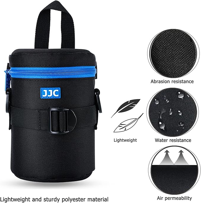 Deluxe Lens Case Bag for Canon RF 45mm F1.2 STM,EF 35mm F2 28-200mm,EF-S 17-55mm 17-85mm,Fuji XF 55-200mm 56mm,Nikon AF-S 18-200mm 18-300mm 18-105mm 16-85mm 55-200mm ED,Tamron AF 18-270mm 16-300mm