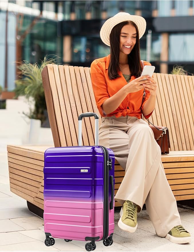 Tolino Carry on Luggage 22x14x9 Airline Approved-20 Inch Hardside Suitcase with Wheels TSA Lock, PC+ABS Lightweight Carry ons Suitcases for Women and Men
