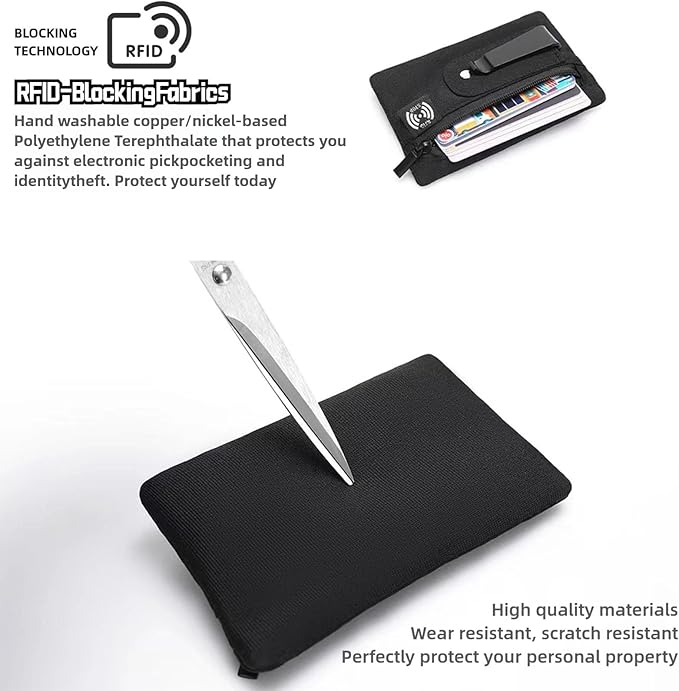 RFID Hidden Clip Stash Money Belt - Ultra Thin Anti-Theft Travel Pouch with Credit Card Slots for Women/Men, Perfect for International Travel, Daily Commute & Outdoor Activities (Grey)