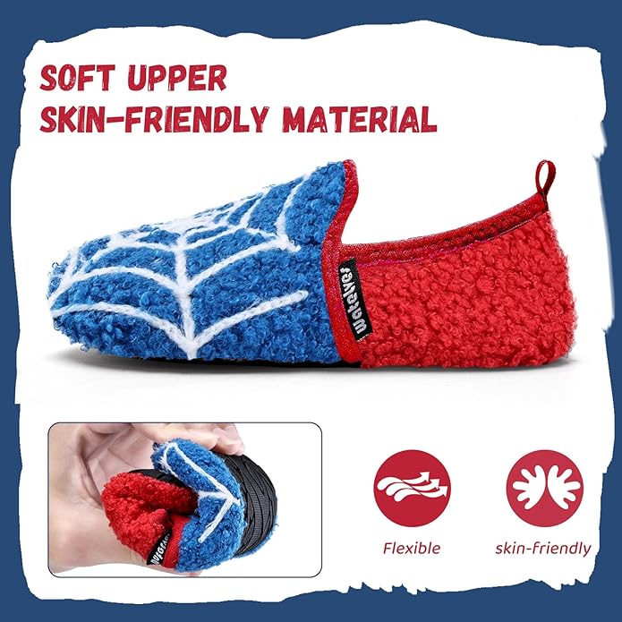 WateLves Kids Toddler Slippers Boys Girls House Shoes Slip on Sock Slippers Lightweight Winter Indoor Outdoor Walking Shoes