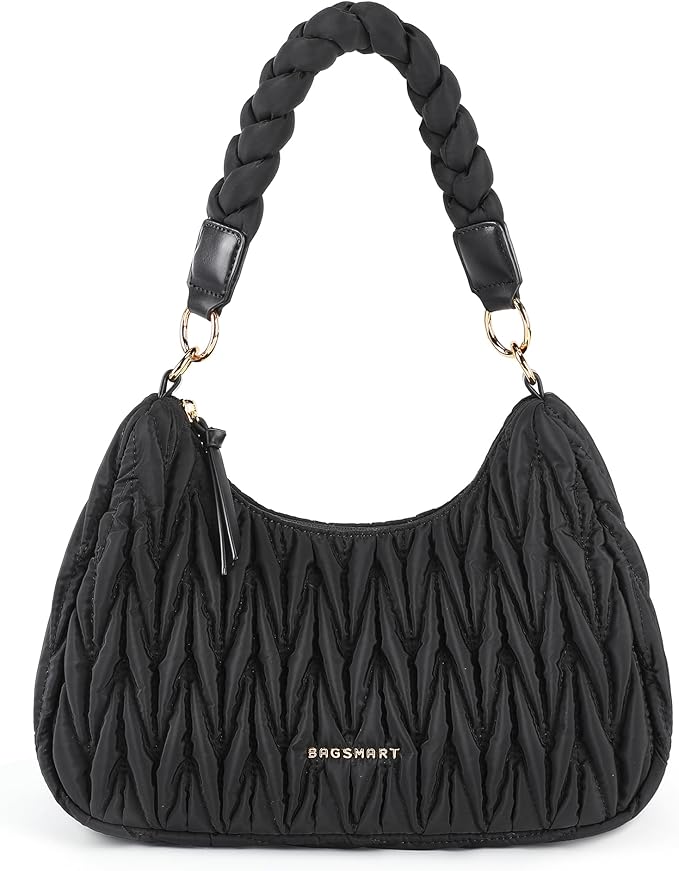BAGSMART Lightweight Crossbody Bags for Women, Quilted Puffer Shoulder HandBags with Adjustable Strap for Travel