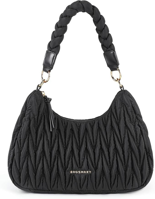 BAGSMART Lightweight Crossbody Bags for Women, Quilted Puffer Shoulder HandBags with Adjustable Strap for Travel