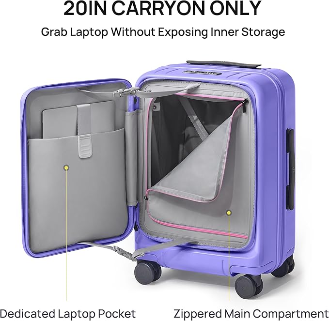 NINETYGO Medium Checked Luggage 24 Inch, Top Opening Luggage Checking In Luggage, Expandable, PC Hard Shell, Larger Capacity Checked, TSA Lock, 360° Spinner Wheels (Pink)