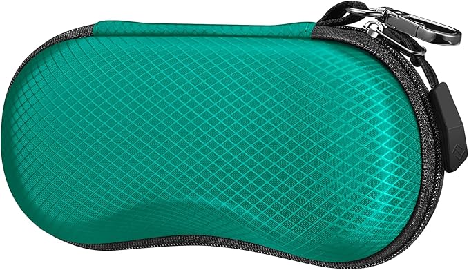 FINTIE Sunglasses Case, Hard EVA Shell Shockproof Sport Glasses Case with Metal Carabiner Travel Zipper Eyeglasses Holder