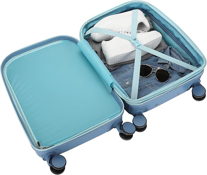 Bioworld Disney Lilo & Stitch Peeking Rubber Badge 20" 4-Wheel Roling Luggage