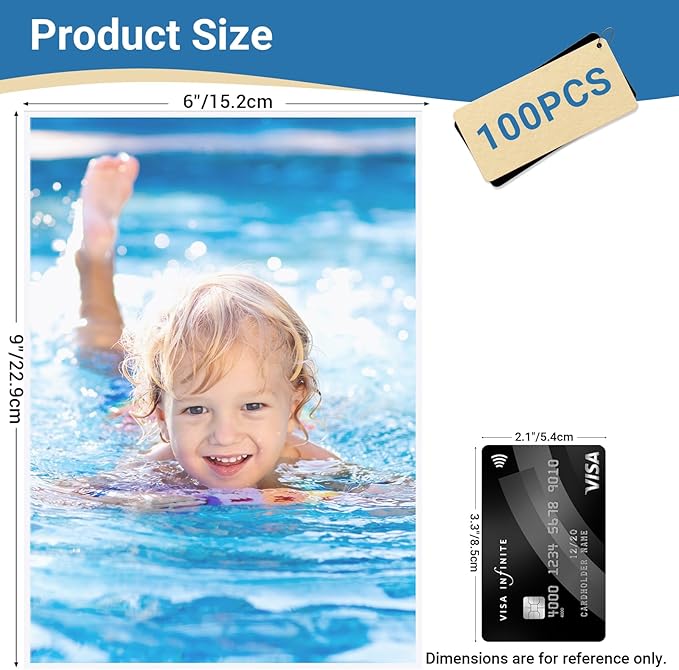 6x9 Photo Sleeves (100 ct) – Top Loading Clear Plastic Sleeve – Acid Free, No PVC – Soft Sheet Protectors for Photos, Jumbo Card Sleeves – Fits Albums, Storage & Magazine Protectors for Collectors