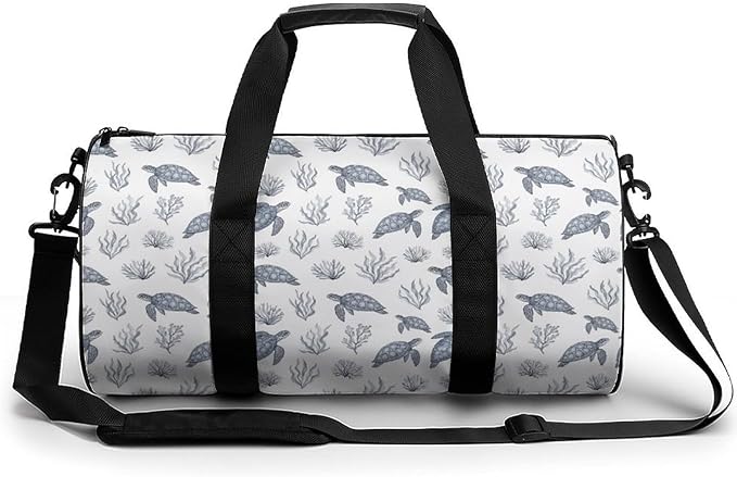 Workout Lightweight Duffel Bags Sea Turtle Durable Travel Gym Sports Bag Carry On Weekender Overnight Bag