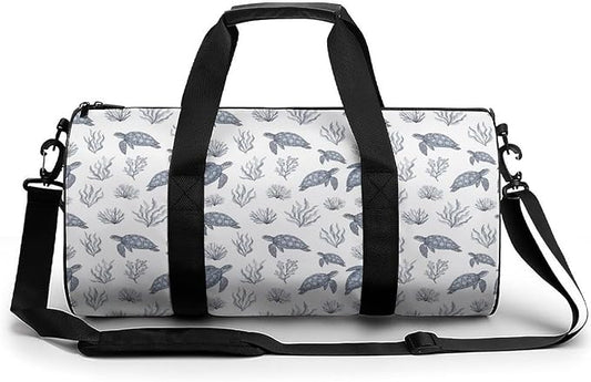 Workout Lightweight Duffel Bags Sea Turtle Durable Travel Gym Sports Bag Carry On Weekender Overnight Bag