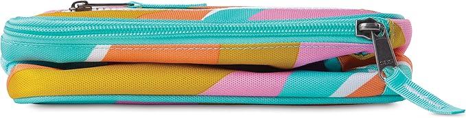 PackIt Freezable Classic Lunch Box, Retro Wave, Built with EcoFreeze Technology, Collapsible, Reusable, Zip Closure With Zip Front Pocket and Buckle Handle, Designed for Fresh Lunch On the Go