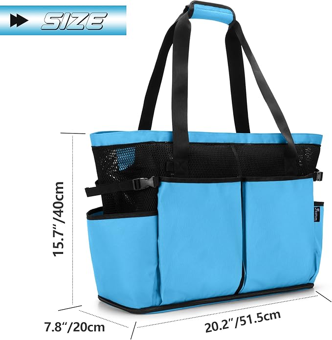 Fasrom Extra Large Mesh Beach Bag with Zipper Bottom, Oversized Tote Bag for Pool, Travel and Boating (Empty Bag Only)