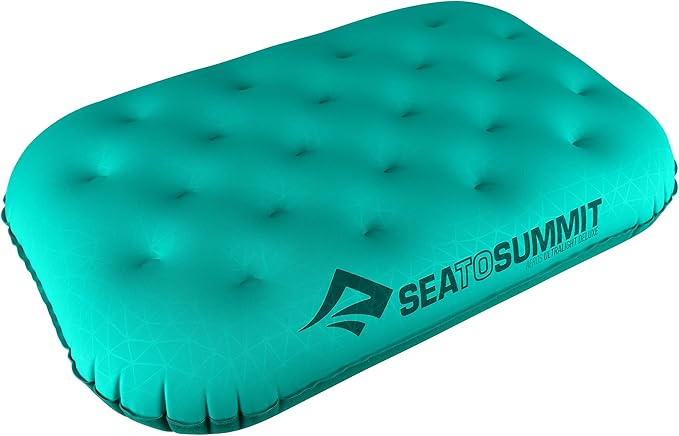 Sea to Summit Aeros Ultralight Inflatable Camping and Travel Pillow, Deluxe, Sea Foam