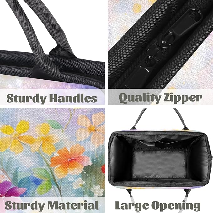 Travel Duffel Bag, Watercolor Painting Flower Waterproof Sports Gym Duffle Bag, Large Capacity Weekender Carry On Overnight Bags for Women Men