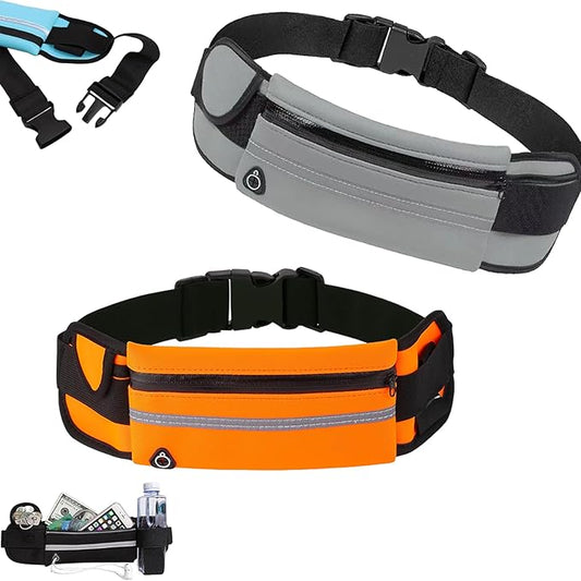 Anti-Theft Invisible Waist Bag, Anti-Theft Money Belt Multifunctional Outdoor Sports Waist Bag with Water Bottle Strap (2Pc-C)