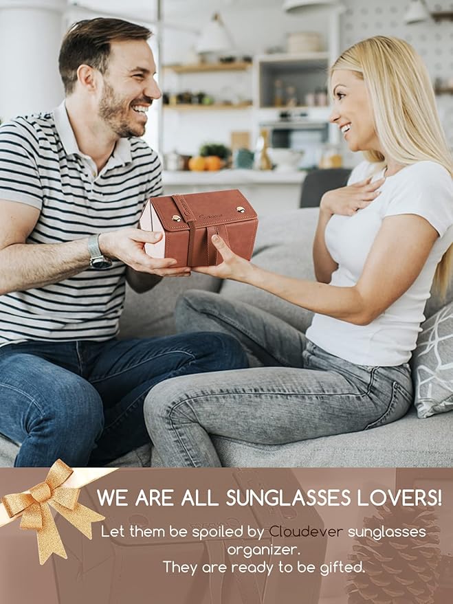Sunglasses Travel Case Organizer Hangable for Men Women, Eyeglasses Foldable Storage Organizer