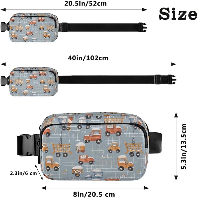 Kawaii Trunk Fanny Pack for Women Men Water Resistant Fashion Waist Packs with Adjustable Strap Belt Bag for Travel Workout Jogging Hiking 21219435