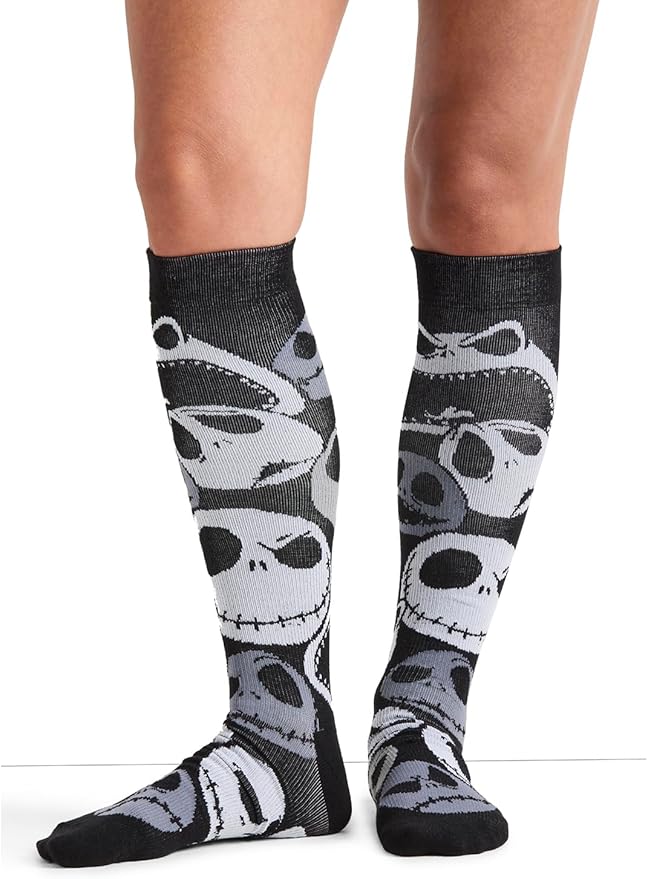 Cherokee Women's 10-15mmHg Compression Socks – Fun Print Knee Highs with Light Support, Soft Feel - PRINTSUPPORT