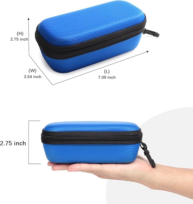 Bukere Double Eyeglasses Case with Adjustable Slots, EVA Hard-shell Travel Dual Glasses Sunglasses Organizer for Men Women