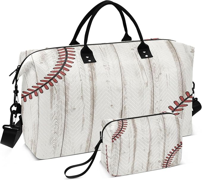 Travel Duffle Bag, Home Sweet Home Baseball Gym Bag with Storage Bag Weekender Overnight Bag for Men Women Trip Sports Yoga