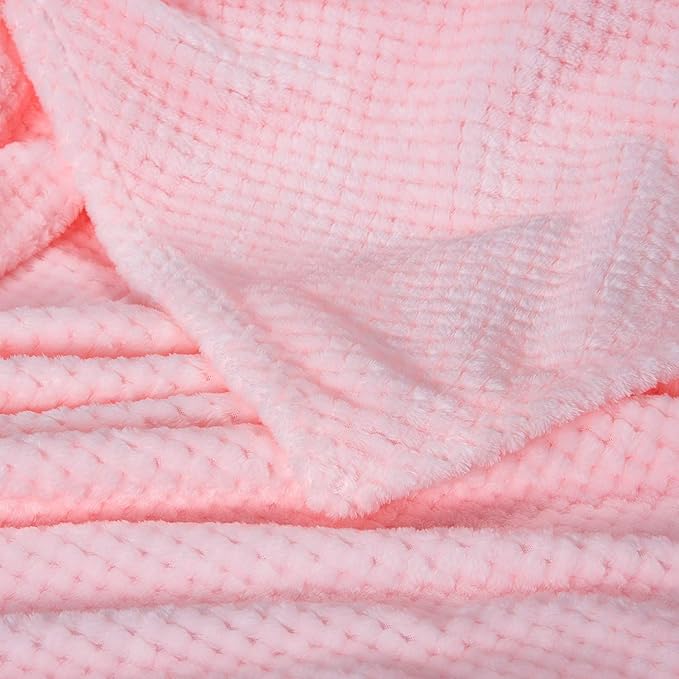 Fuzzy Throw Blanket, Plush Fleece Blankets for Adults, Toddler, Boys and Girls, Warm Soft Blankets and Throws for Bed, Couch, Sofa, Travel and Outdoor, Camping (Twin(60"x80"), XL1-Baby Pink)