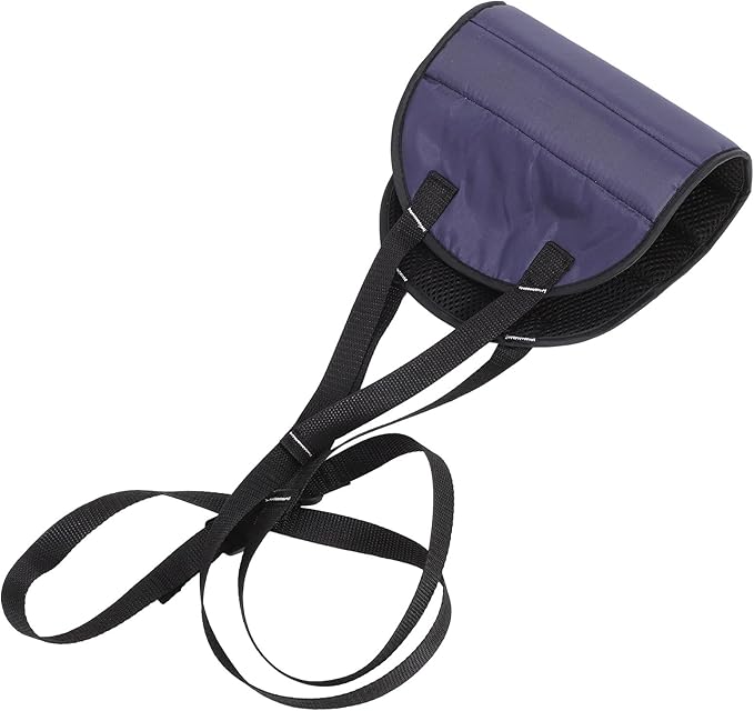 Adjustable Airplane Foot Hammock Dark Blue Mesh Under Desk Footrest Portable Travel Leg Rest for Long Flights Office Use