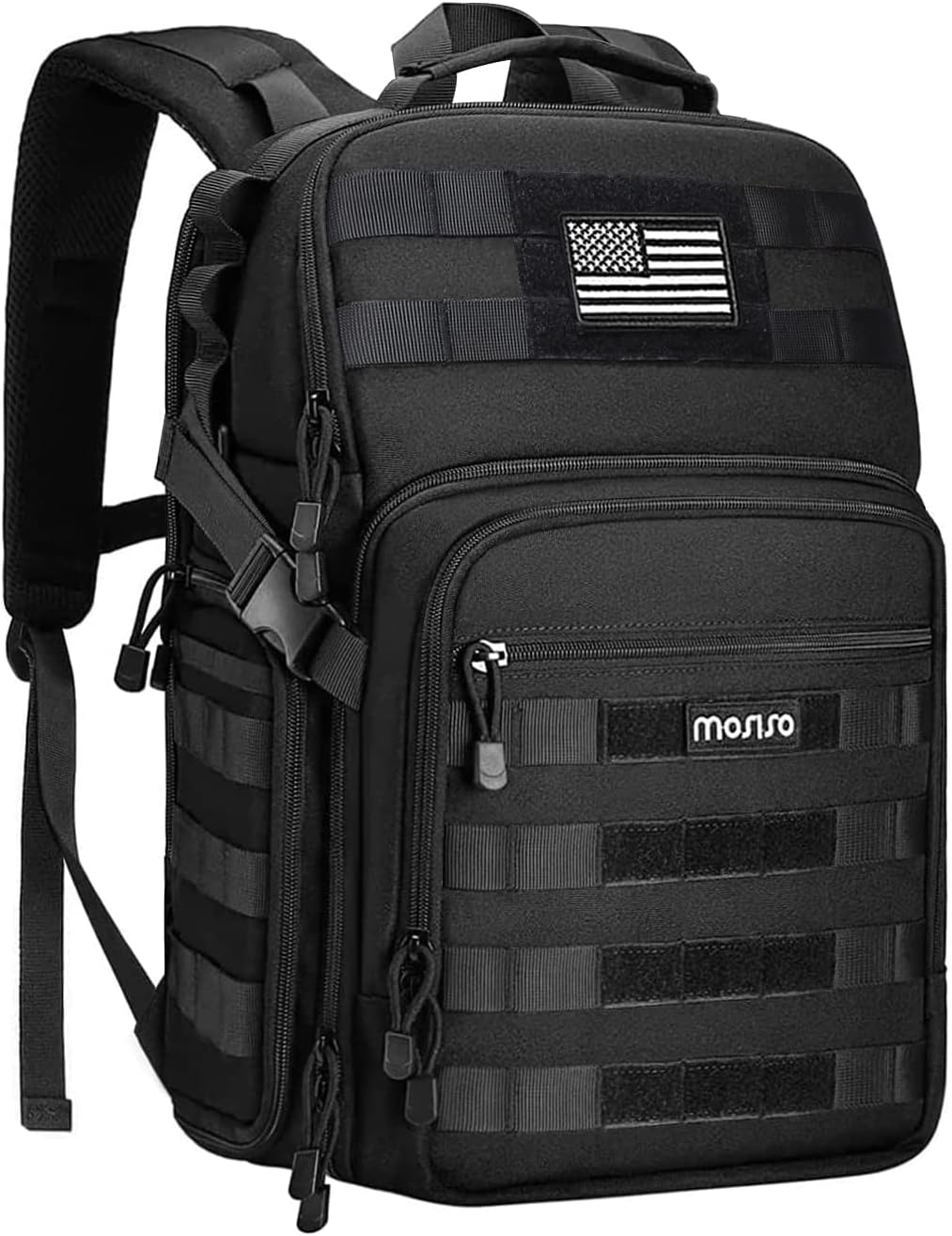 MOSISO Camera Backpack, DSLR/SLR/Mirrorless Tactical Camera Bag Case with Laptop Compartment Compatible with Canon/Nikon/Sony, Black