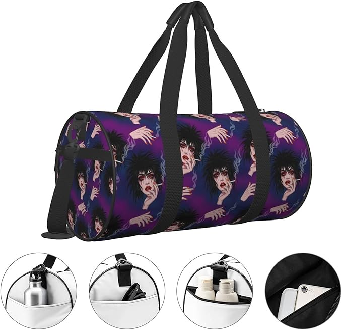 Duffel Bags Sports Gym Bag Travel Luggage Overnight Bags Goth Gotik Gothic Women Girl Art for Men Women Traveling
