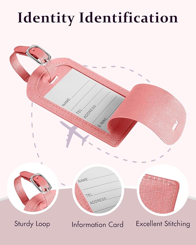 Slohif Passport Holder Initial Lugguage Tag Set Suitcase Cover Wallet Case for Travel Women - Leather Letter Passport Book Personalized Organizer Card Protector Sleeve Essentials Slim Carrier Red L