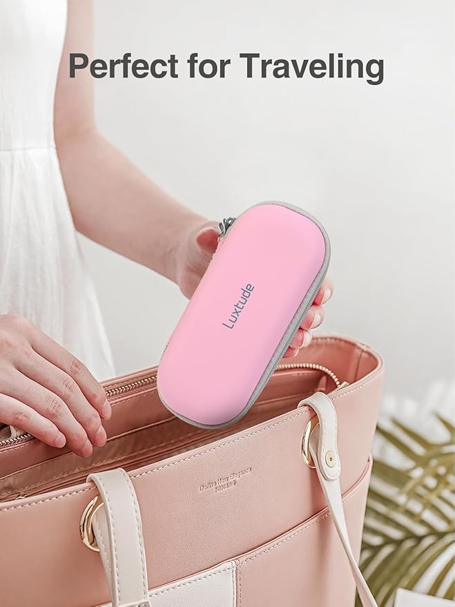 Luxtude Double Glasses Case Hard Shell, Double Eyeglass Case Dual Sunglasses Cases, Travel Sunglasses Organizer for Women Men