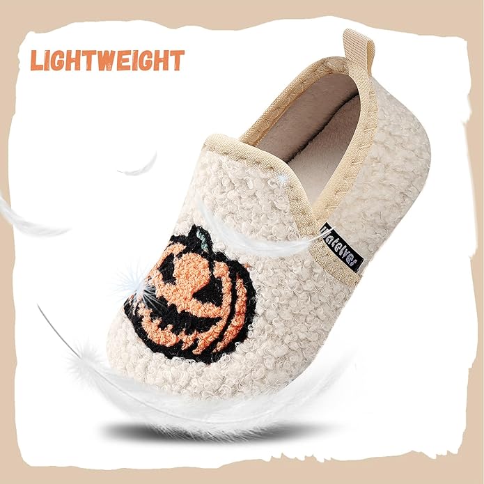 WateLves Kids Toddler Slippers Girls Boys Slip on House Shoes Lightweight Anti Slip Sock Slippers Winter Indoor Outdoor Walking Shoes