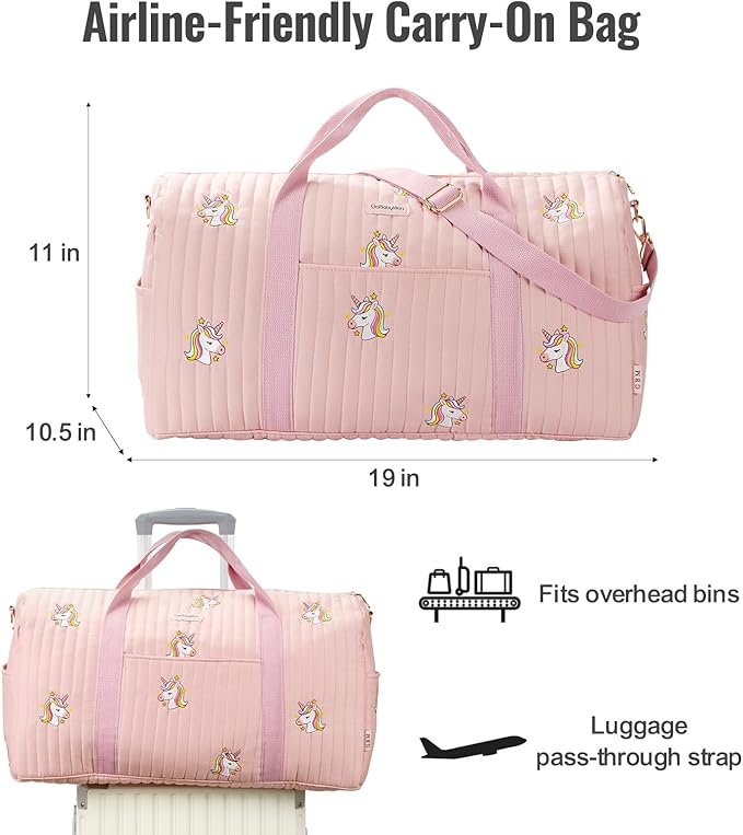 Women’s Travel Duffel Bag – Large Weekender & Overnight Travel Bag with Wet Pocket, Carry-On Friendly, Ideal as Hospital or Maternity Bag for Labor and Delivery
