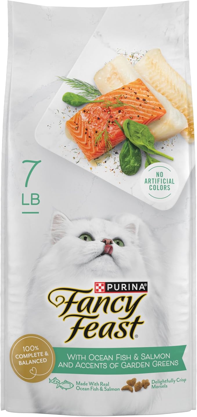 Purina Fancy Feast Dry Cat Food with Ocean Fish and Salmon - 7 lb. Bag