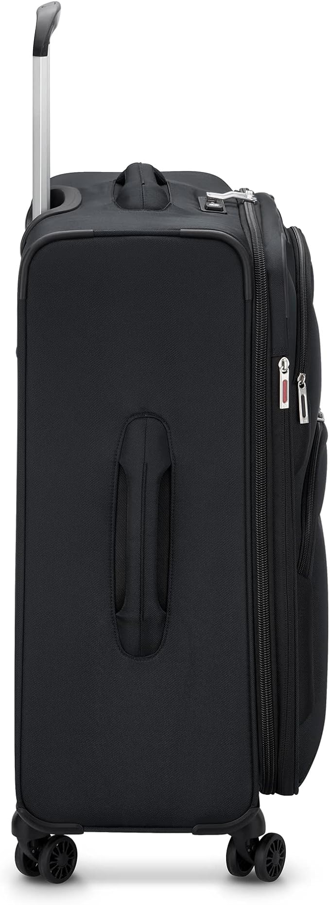 DELSEY PARIS Sky Max 2.0 Softside Expandable Luggage with Spinner Wheels, Black, Checked-Medium, 24 Inch