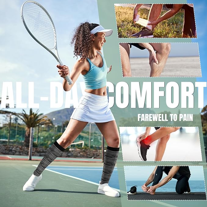 bropite Compression Socks for Women & Men 8 Pairs Circulation-Compression Socks 20-30 mmhg-Best for Running,Nurse,Travel,Yoga