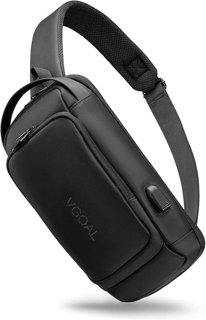 VGOAL Anti Theft Crossbody Bag Sling Bag for Men Sling Backpack Mini Backpack Daypack Crossbody for Travel Sport Running Hiking (FG6313)