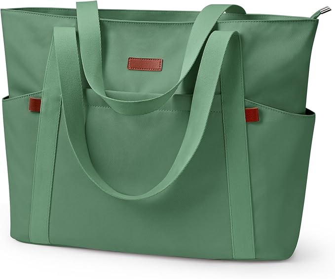 Handbags for Women Large Capacity Tote Bag with Zipper and Multi-Pockets Lightweight Waterproof Nylon Shoulder Bag