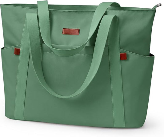 Handbags for Women Large Capacity Tote Bag with Zipper and Multi-Pockets Lightweight Waterproof Nylon Shoulder Bag