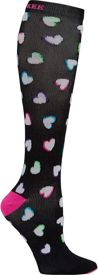 Cherokee Women's 10-15mmHg Compression Socks – Fun Print Knee Highs with Light Support, Soft Feel - PRINTSUPPORT