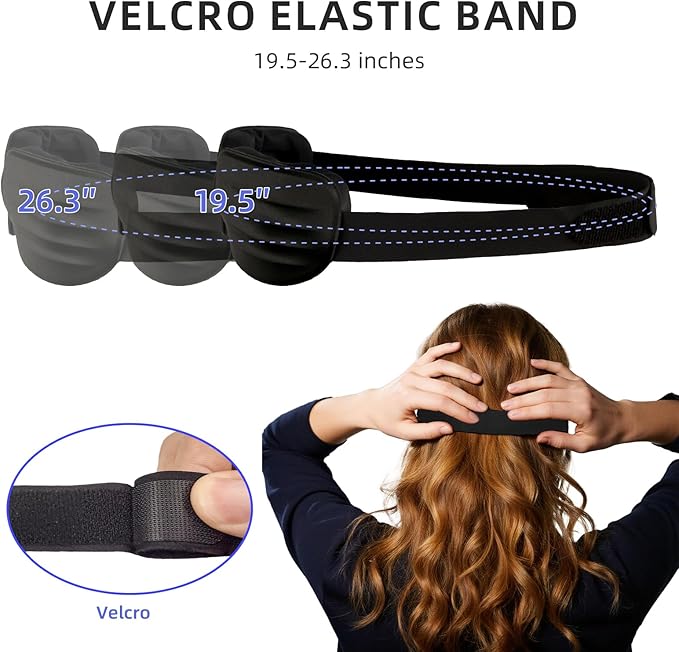 100% Blackout Sleep Eye Mask for Women Men, Zero Pressure Sleeping Mask - Sleeping Mask and Eyelash Friendly Night Blindfold, Adjustable Ultra Soft Comfortable for Dry Eye Mask (Black)