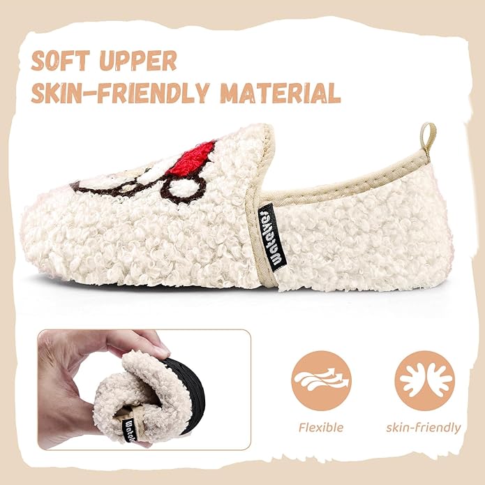 WateLves Kids Toddler Slippers Girls Boys Slip on House Shoes Lightweight Anti Slip Sock Slippers Winter Indoor Outdoor Walking Shoes