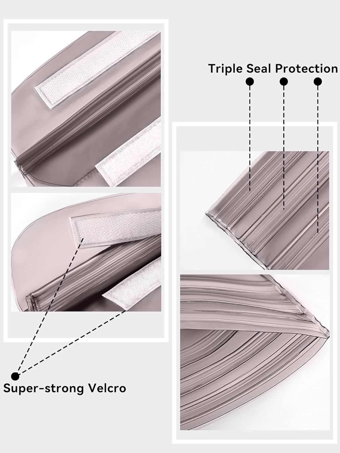 HEETA Waterproof Fanny Pack, Waterproof Pouch Dry Bag 2/3/4 Pack for Phone Passport Purse, Adjustable Waist Strap for Swimming Kayaking Boating Paddle Board Accessories Cruise Beach Camping Essentials